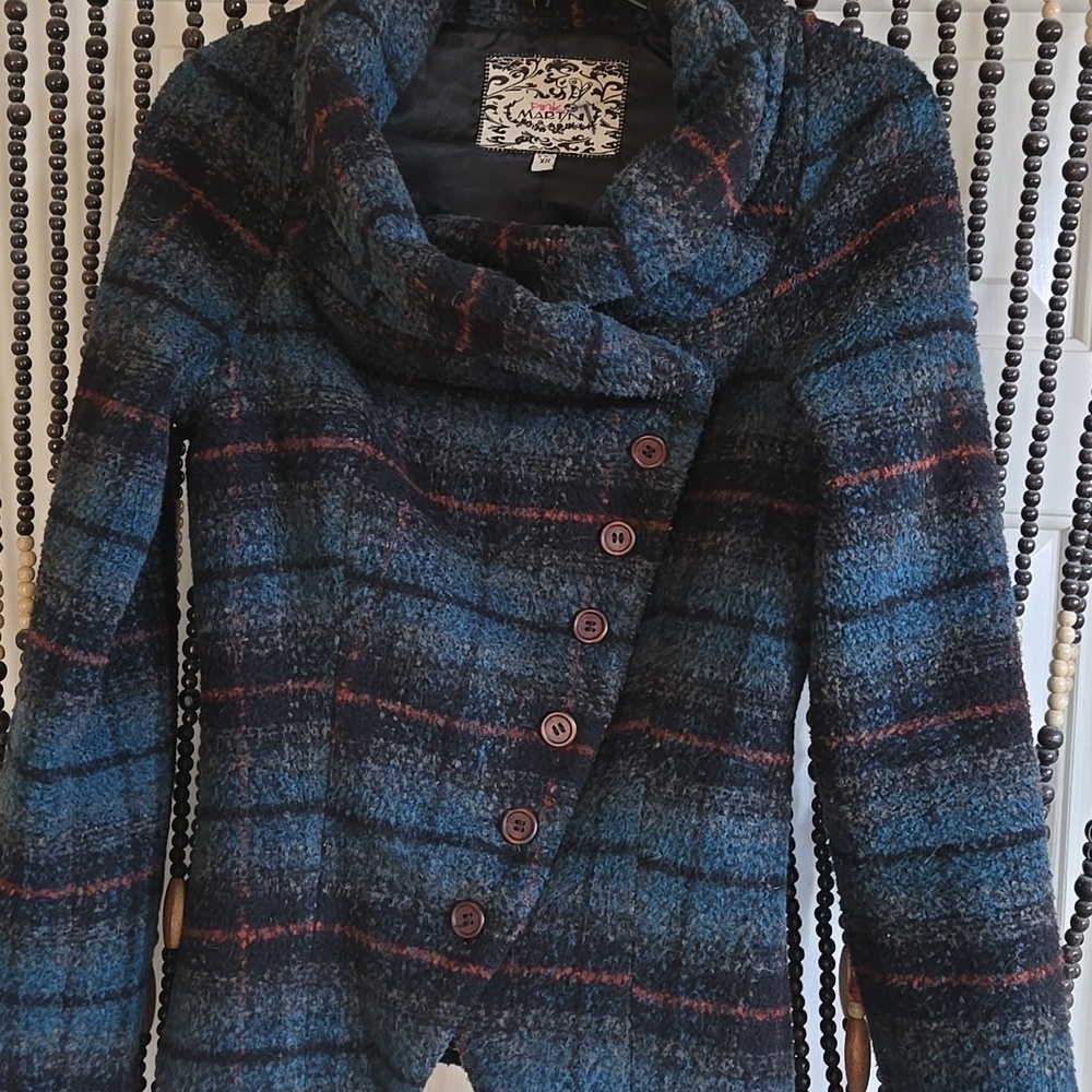 Retro Pink Martini Jacket with Cowl Neck - Picture 3 of 13